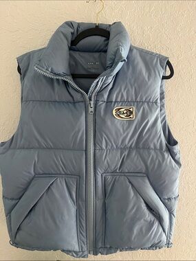 Coach Men's Powder Blue Quilted Puffer Vest